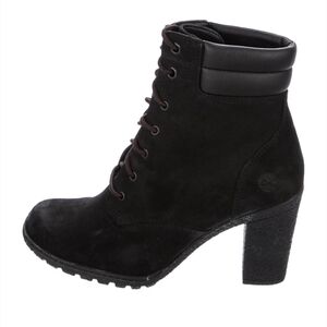 Timberland‎ Suede, Heeled, Combat, Lace- Up Boot, Size 6.5, Stylish Warmth